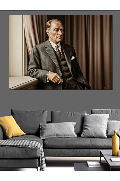 Artmeg Διακοσμητικός καμβάς Mustafa Kemal Atatürk - Ξύλινος πίνακας MDF