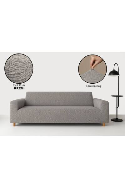 Bella Home Çekyat Strech Su Yolu Koltuk Örtüsü (3+3) - Lastikli - Likralı - O...