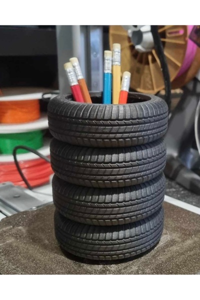 Teknovagroup حامل أقلام بتصميم إطار سيارة حقيقي - نمط إطار من 4 طبقات، منظم س...