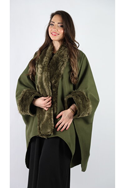 Elegance and beauty Women's winter faux fur shawl, warm pashmina wrap shawl