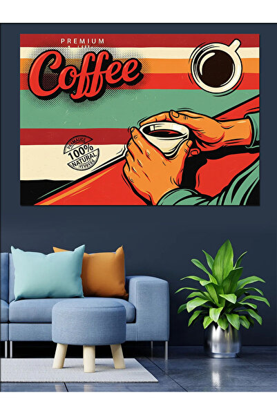 KanvasSepeti Pictură în ulei de înaltă calitate cu tematică cafea texturat Pâ...