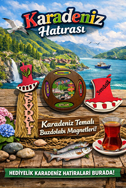 seymenbıçakçılık Karadeniz Hatırası Magnet Seti | Trabzon & Yöresel Figürlü O...