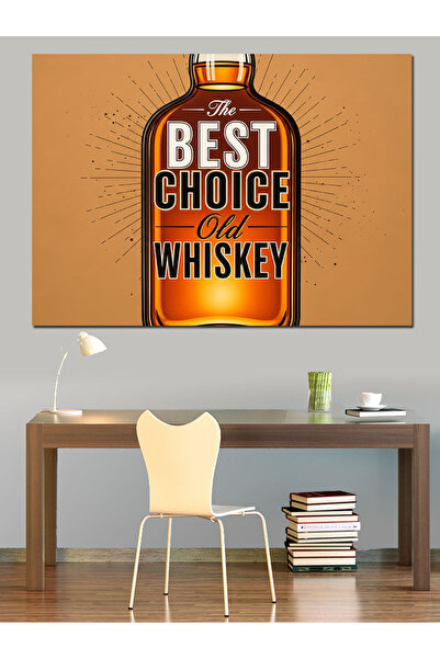 KanvasSepeti Sticlă de whisky "Vopsea în ulei de cea mai înaltă calitate text...