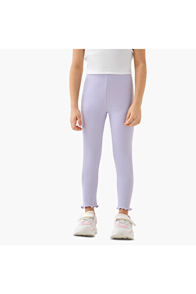 Juniors Ribbed Leggings with Elasticated Waistband
