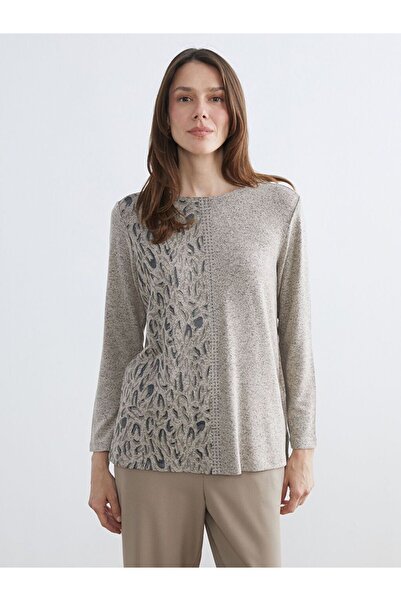 LC Waikiki LCW Grace Bisiklet Yaka Desenli Bluz