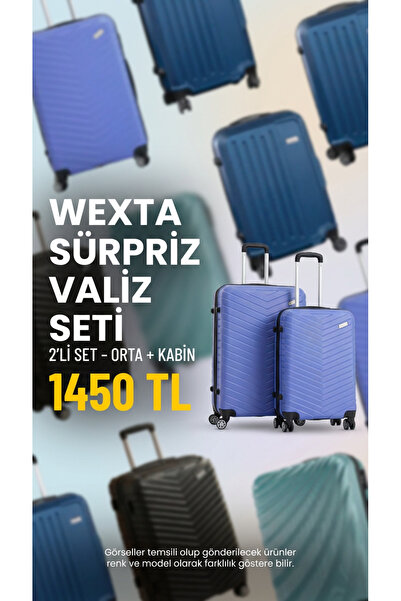 Wexta Valiz - Orta Boy ve Kabin Boy 2'li Set - Karışık Renk ve Karışık Model