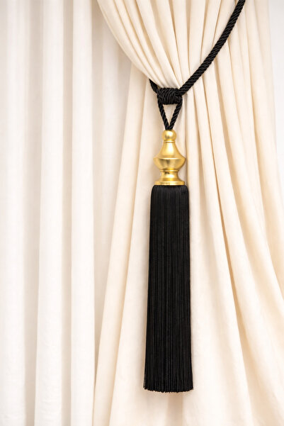 MEFAKS TEKSTİL Kral Model Polyester Draped Headboard Braçol – Decorative Curt...