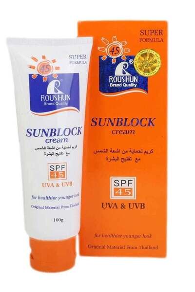 RousHun كريم واقي من الشمس بعامل حماية 45، 100 غرام