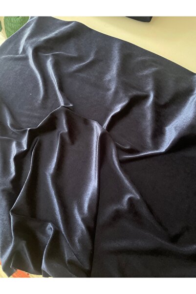 Butik lacivert kadife kumaş çift en