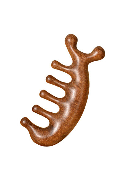 L&Wen مشط شعر - مصنوع يدويًا من خشب الصندل الطبيعي بنسبة 100% ومضاد للكهرباء الساكنة، لتدليك فروة الرأس - فرشاة هوائية - 7