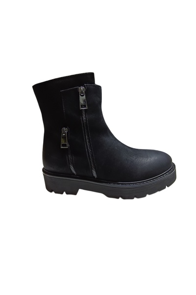 Freefoot Genuine Nubuck Leather Women's Casual Boots with Zipper