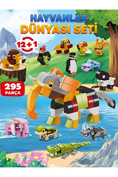 craftivio 12 in 1 Hayvanlar Alemi Eğitici Yapı Blokları Seti - 295 Parça Sök ...
