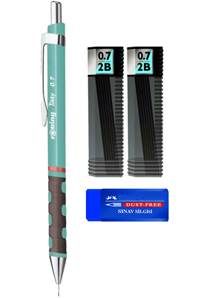 Rotring Tikky Yeşil 0.7 + Sınav Silgisi + 2 Adet Uç