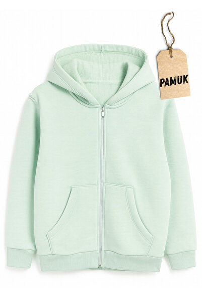 Dolce Destino 100% Cotton 3 Thread Knitted Mint Green Children's Sweatshirt C...