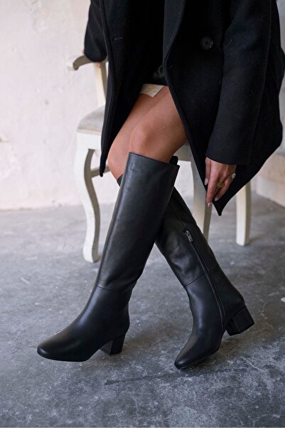 PELİN'İN AYAKKABILARI JODA SİYAH DERİ ÇİZME