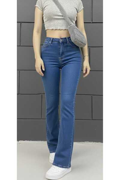 NWC Flora Tall FlareI Plave španske jeans pantalone