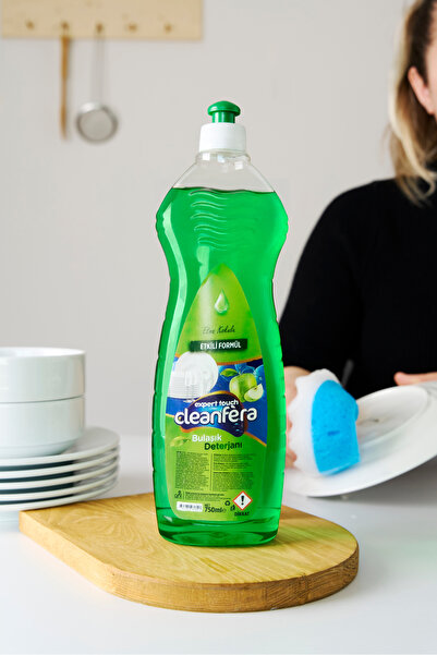 Cleanfera Özel Seri Sıvı Bulaşık Deterjanı 750 ml Elma – Parlak ve Hijyenik S...