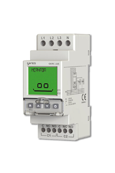 ENTES Gkrc-22E Lcd Ekran Gerilim Koruma Rölesi 85-300Vac,3P+N,M5414