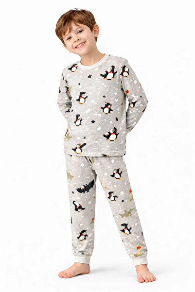 My Hanne Animals Patterned Boys Pajama Set 51346