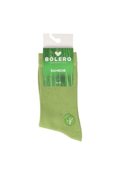 Bolero Kadın Dikişsiz Bambu Çorap Yeşil