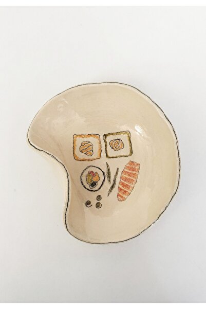 Pod Studio Sushi Çizimli Servis Tabağı