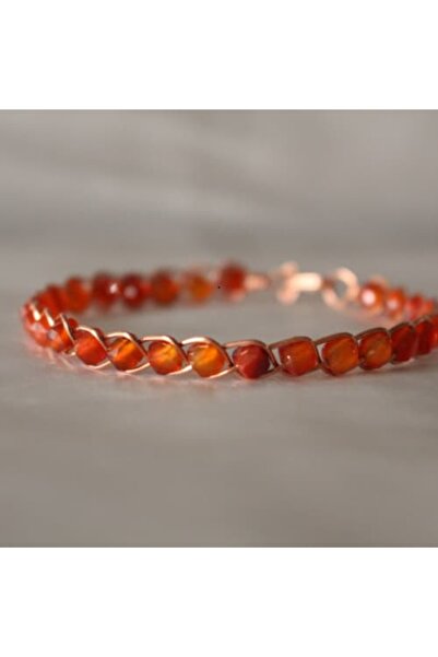 Elbi Takı Örgü Model Akik küp Bilezik