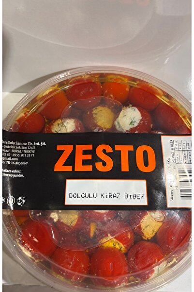 ZESTO TURŞU 1,5 Kg Dolgulu Kiraz Biber Turşusu