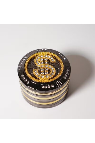 cigarol Grinder Dolar Taşlı Tasarım Yüksek Kalite Özgün Tasarım 4 Katlı Metal...