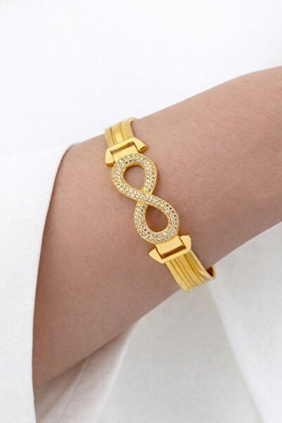 Çgk Çiğdem Gürel Kuyumculuk 8K Altın Hasır Sonsuzluk Kelepçe Bilezik – Göster...