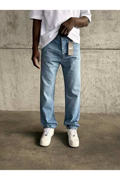 KağanKY Blue Grinded Baggy Jeans