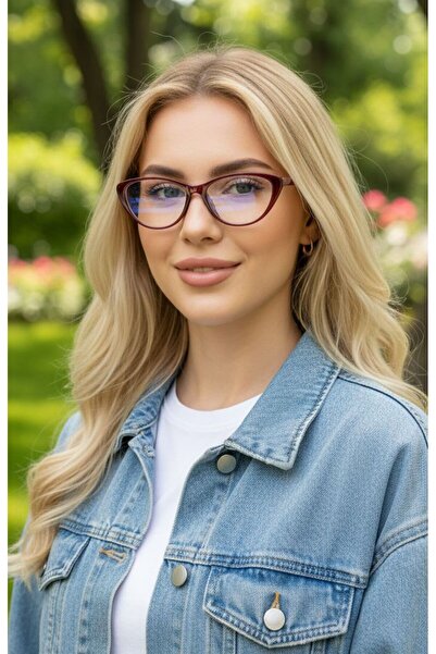 EMC Trend Accessory Slim Thin Cat Eye Frame Blue Light Protection Glasses Women