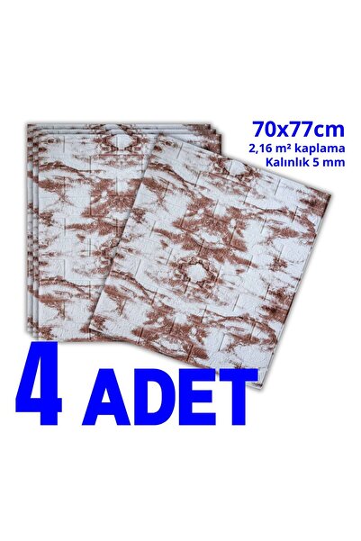 HORECA MARKET 3D Kendinden Yapışkanlı Duvar Kağıdı Strafor Köpük 70x77 Cm 4 A...