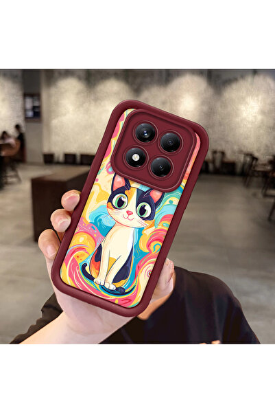 Hontinga جراب هاتف ملون مضاد للسقوط من السيليكون متوافق مع شاومي ريدمي نوت 14...