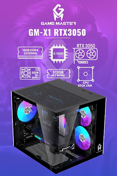 GM Game Master GM-X1 İntel i5-11400F 16GB Ram 512GB M.2 RTX3050 6GB 96 Bit RG...