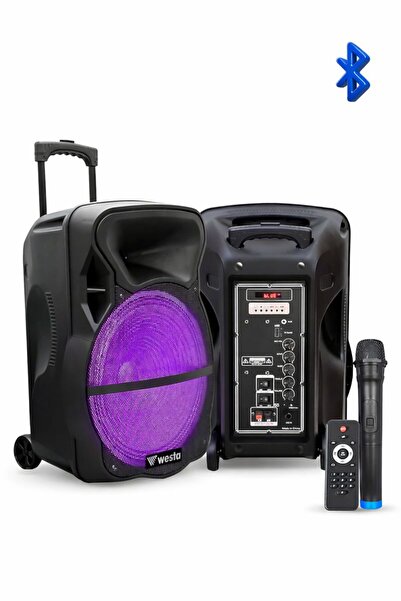 Westa WAP-1053E Portatif Ses Sistemi Telsiz Mikrofonlu 10" Taşınabilir Aktif ...