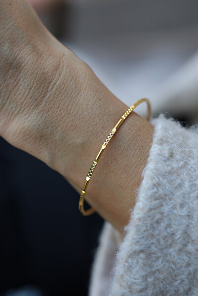 Yenigün Kuyumculuk 7,60 Gram Kalemli Desenli Ajda Altın Bilezik – Yatırımlık & Hediyelik - 3 mm genişlik YTRM99-14