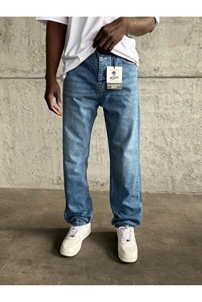 KağanKY Blue Grinded Baggy Jeans