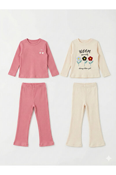 tinytrends 4-компонентен комплект с бродерия за бебета и деца