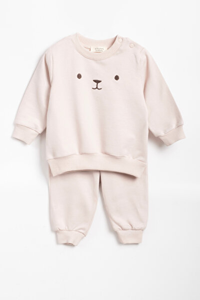 Vauva İkili Takım Kız Erkek Bebek Çocuk Nakışlı İkili Mevsimlik Takım