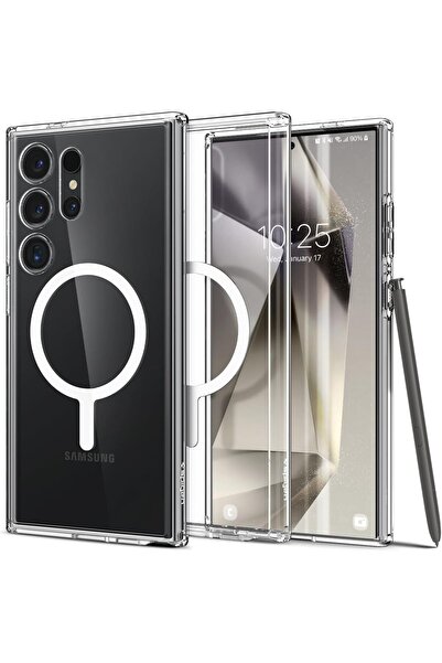 Spigen Ultra Hybrid Metal Ring MagFit for Samsung S24 Ultra Case Cover Compat...