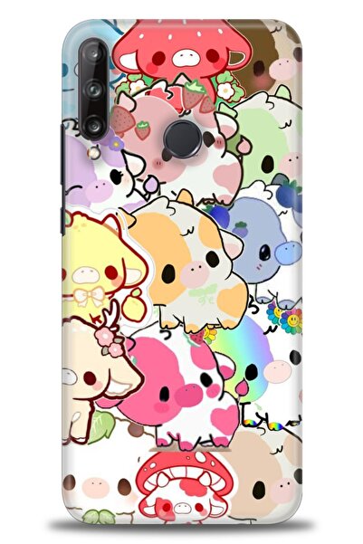 Rulet Aksesuar غطاء متوافق مع هاتف هواوي P40 Lite E HD مطبوع - غطاء سيليكون ب...