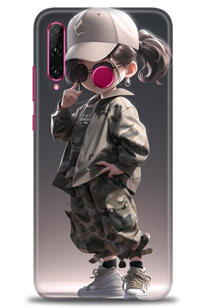 Rulet Aksesuar غطاء متوافق مع هاتف هواوي هونر 20 لايت HD مطبوع - غطاء سيليكون...