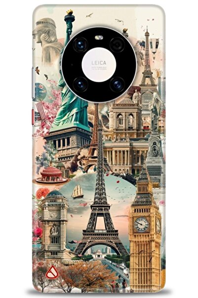 Rulet Aksesuar غطاء متوافق مع هاتف هواوي ميت 40 برو HD مطبوع - غطاء سيليكون م...