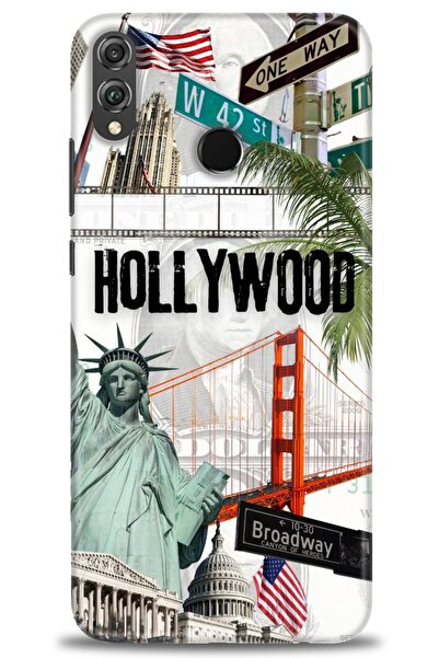 Rulet Aksesuar غطاء متوافق مع هاتف هواوي هونر 8X HD مطبوع - غطاء سيليكون مصمم...