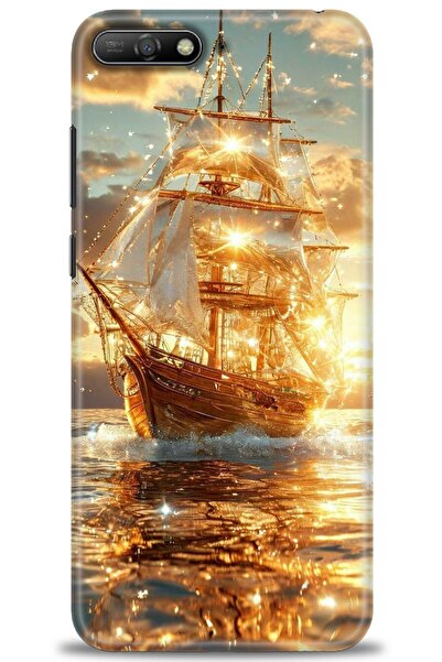 Rulet Aksesuar غطاء متوافق مع هاتف هواوي Y6 2018 HD مطبوع - غطاء سيليكون مصمم...