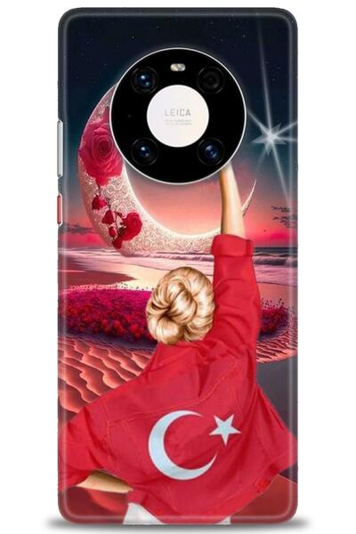 Rulet Aksesuar غطاء متوافق مع هاتف هواوي ميت 40 برو HD مطبوع - غطاء سيليكون م...