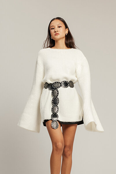 Nisan Pulover tricotat supradimensionat cu decupaje