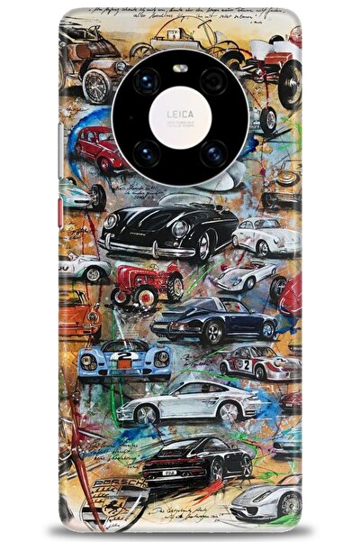 Rulet Aksesuar غطاء متوافق مع هاتف هواوي ميت 40 برو HD مطبوع - غطاء سيليكون م...