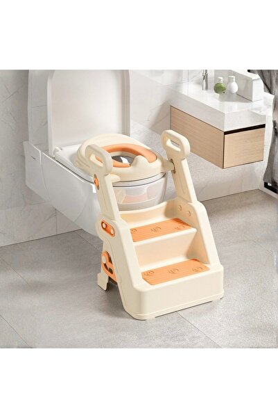 DEKOHOP Merdivenli Katlanır Klozet Adaptörü Çocuk Tuvalet Eğitimi ve Banyo Tuvalet Lavabo Yükseltici