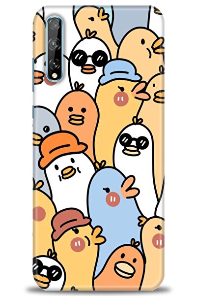 Rulet Aksesuar غطاء متوافق مع هاتف هواوي P Smart S HD مطبوع - غطاء سيليكون مص...